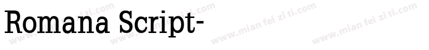 Romana Script字体转换